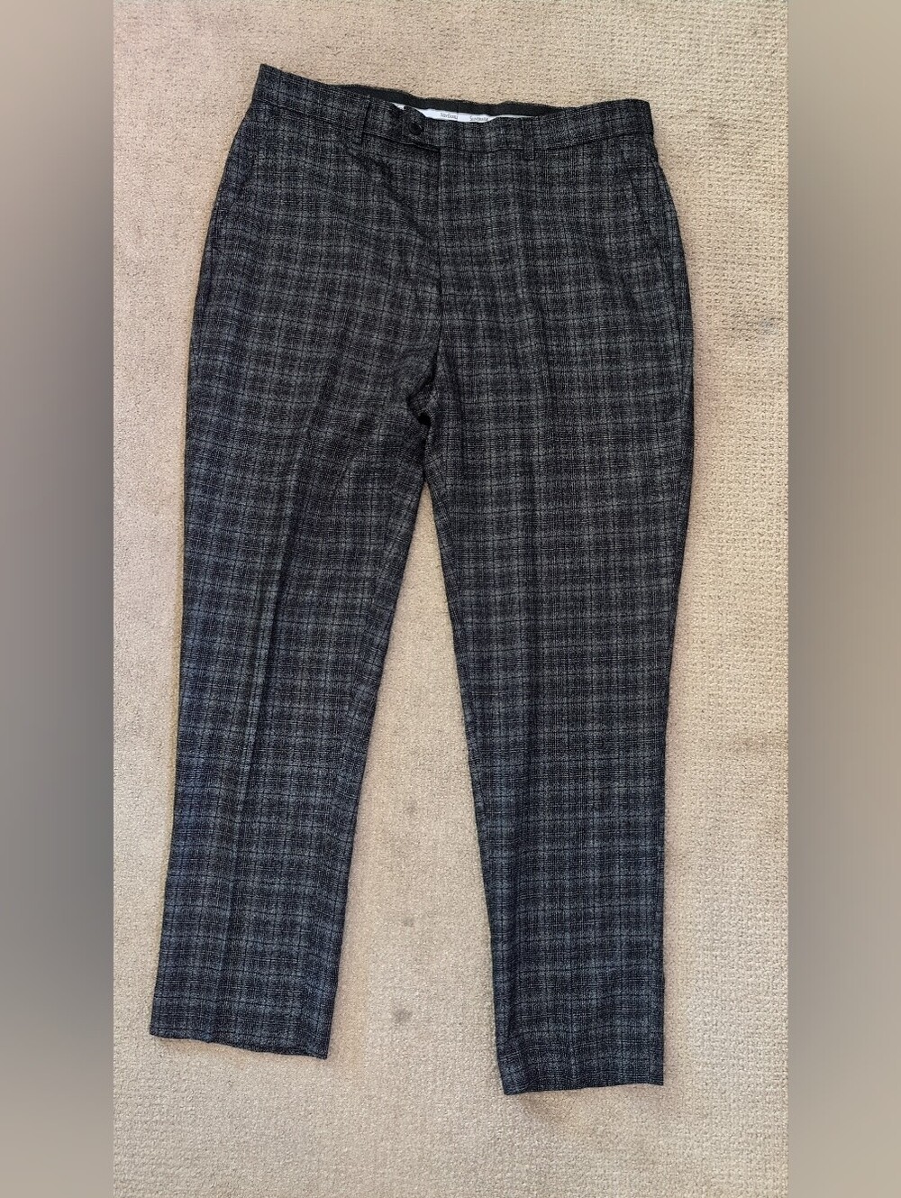Silversilk Men's Gray Plaid Dress Pants 38W/32